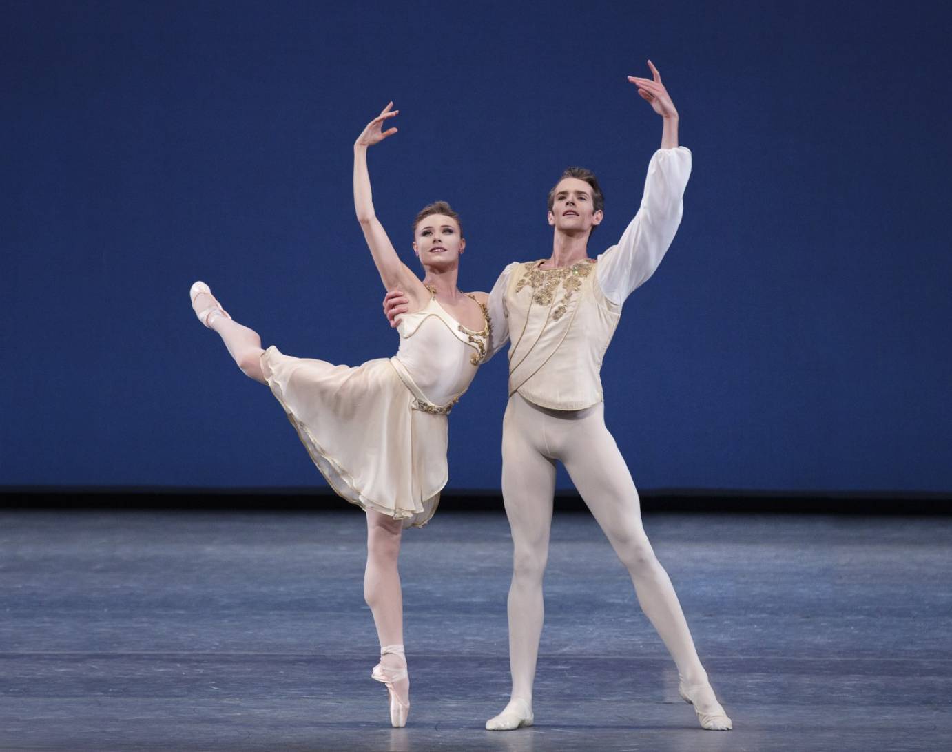 Sara Mearns and Russell Janzen in Balanchine's Chaconne. Photo: Paul Kolnik.